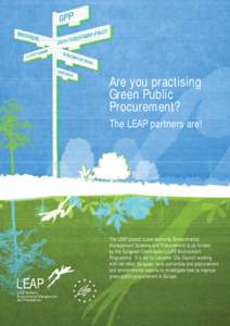 Are you practising Green Public Procurement? The LEAP partners are!  LEAP