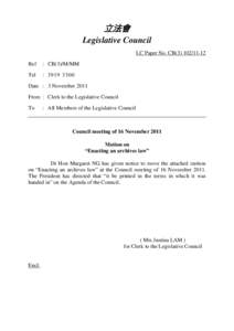 立法會 Legislative Council LC Paper No. CB[removed]Ref  : CB(3)/M/MM