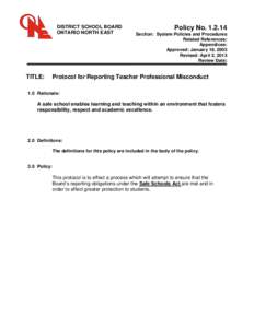 Education / Sex crimes / Abuse / Misconduct / Teacher