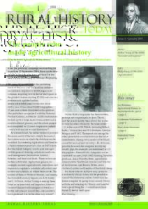 Rural History Today is published by the British Agricultural History Society  The people who made agricultural history  Issue 8 • January 2005