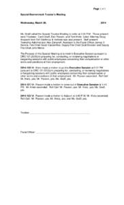 Page 1 of 1 Special Beavercreek Trustee’s Meeting Wednesday, March 26,  2014