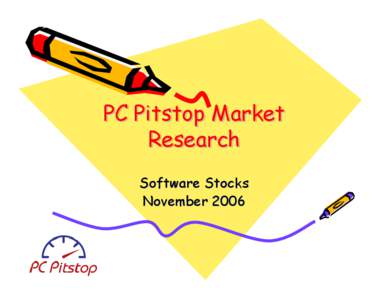 PC Pitstop Market Research Software Stocks November 2006  0.00%