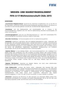 Media and Marketing Regulations FIFA U-17 World Cup ChileDE)