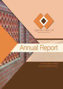 Annual Report For the year ended 31st December 2012