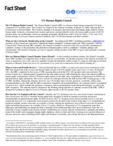 Ethics / United Nations Human Rights Council / Human Rights Campaign / National human rights institutions / United Nations Commission on Human Rights / United Nations Regional Groups / Universal Periodic Review of New Zealand / Israel /  Palestine /  and the United Nations / Human rights / United Nations / Universal Periodic Review