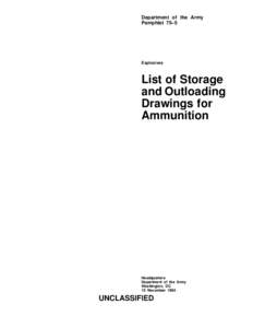 Department of the Army Pamphlet 75–5 Explosives  List of Storage