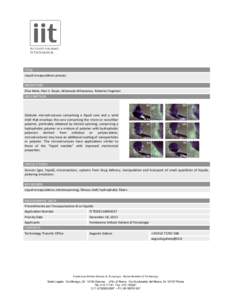 Colloidal chemistry / Istituto Italiano di Tecnologia / Electrospinning / Hydrophobe / Nanofiber / Pickering emulsion / Chemistry / Chemical properties / Intermolecular forces