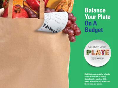 Balance Your Plate On A Budget  Build balanced meals for a family