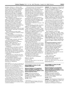 Risk / Occupational safety and health / Energy Employees Occupational Illness Compensation Program / United States Department of Health and Human Services / Health / National Institute for Occupational Safety and Health / Safety / Industrial hygiene