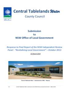 Central Tablelands Water County Council Submission to NSW Office of Local Government