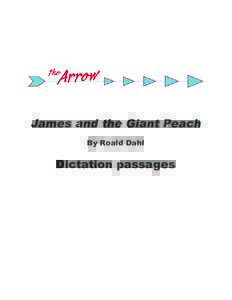 James and the Giant Peach By Roald Dahl Dictation passages  Week One