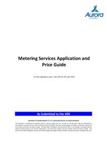 [removed]Metering Services Application and Price Guide