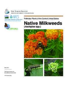 Pollinator Plants of the Central United States  Native Milkweeds (Asclepias spp.)  June 2013