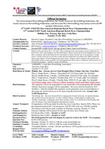 International Powerlifting Federation (IPF)  North American Powerlifting Federation (NAPF)  South American Powerlifting Federation (FESUPO)  Official Invitation The International Powerlifting Federation, the North 