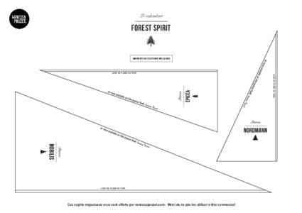 Le calendrier  forest spirit k MARGES DE COUTURE INCLUSES