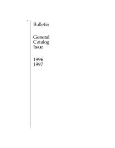 1  Bulletin General Catalog Issue