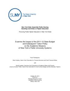 American Association of State Colleges and Universities / State University of New York / Higher education / Academia / Statutory college / SUNY Downstate Medical Center / Education in New York / Research Foundation of State University of New York / University at Buffalo /  The State University of New York / Middle States Association of Colleges and Schools / New York / Association of Public and Land-Grant Universities