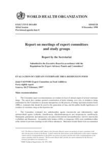 WORLD HEALTH ORGANIZATION EXECUTIVE BOARD 103rd Session Provisional agenda item 8  EB103/28