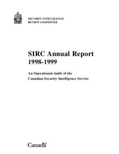 SECURITY INTELLIGENCE REVIEW COMMITTEE SIRC Annual Report[removed]