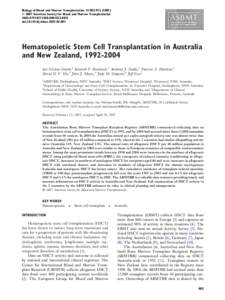 Biology of Blood and Marrow Transplantation 13:[removed]) 䊚 2007 American Society for Blood and Marrow Transplantation[removed][removed]$[removed]doi:[removed]j.bbmt[removed]Hematopoietic Stem Cell Transpla