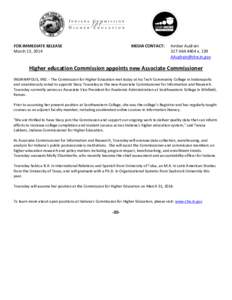 FOR IMMEDIATE RELEASE March 13, 2014 MEDIA CONTACT:  Amber Audrain