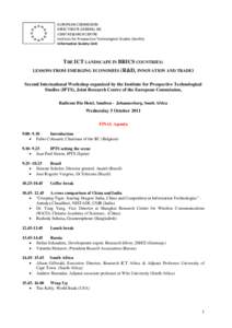Institute for Prospective Technological Studies / Brazilian Agency of Telecommunications / European Commission / Science and technology in Europe / IPTS