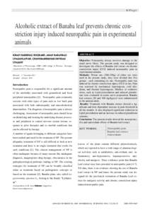 Pain / Clinical medicine / Medicine / Neuropathic pain / Hyperalgesia / Analgesic / Nervous system / Palmitoylethanolamide