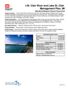 Michigan / United States Army Corps of Engineers / St. Clair River / Water Resources Development Act / Saint Clair / Detroit River / Geography of Michigan / Canada–United States border / United States