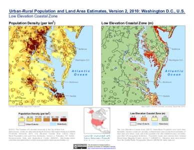 Urban-Rural Population and Land Area Estimates, Version 2, 2010: Washington D.C., U.S.  6>  3, =( ; 065 6( : ;