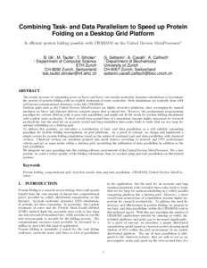 Protein structure / Parallel computing / Molecular modelling / Computational chemistry / Molecular dynamics / Protein folding / Task parallelism / CHARMM / Folding@home / Computing / Concurrent computing / Chemistry