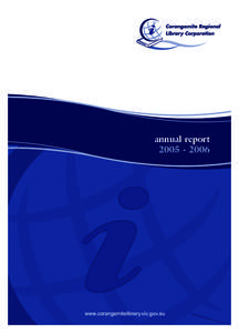 annual report[removed]www.corangamitelibrary.vic.gov.au  CORANGAMITE