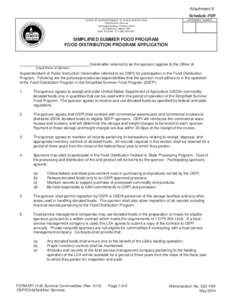 Attachment 9 Schedule–FDP OFFICE OF SUPERINTENDENT OF PUBLIC INSTRUCTION Child Nutrition Services Old Capitol Building, PO BOX[removed]OLYMPIA WA[removed]