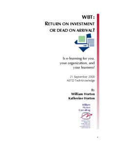 WBT / E-learning / Investment