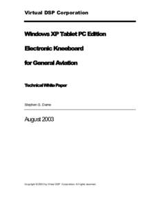 Virtual DSP Corporation  Windows XP Tablet PC Edition Electronic Kneeboard for General Aviation