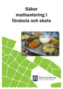 Säker mathantering i förskola och skola Att hantera maten rätt När vi tillagar/serverar mat till kunder har vi ett ansvar för att måltidsupplevelsen blir angenäm och att de som blir serverade inte riskerar