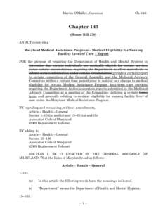 2010 Regular Session - Chapter 143 (House Bill 278)