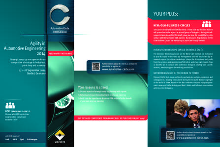 YOUR PLUS: NEW: OEM-BUSINESS-CIRCLES Automotive Circle International