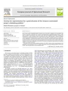 European Journal of Operational Research–54  Contents lists available at ScienceDirect European Journal of Operational Research journal homepage: www.elsevier.com/locate/ejor