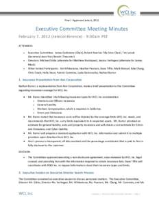 Attachment 2a: Nov 8, 2011 through March 20, 2012 Exec Comm Draft Minutes (Combined)