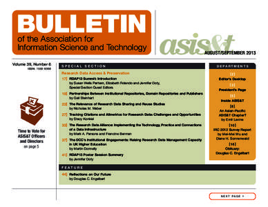 BULLETIN of the Association for Information Science and Technology Volume 39, Number 6 ISSN: [removed]