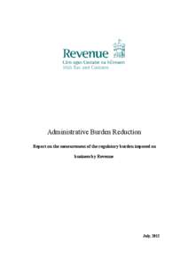 Administrative Burden Reduction