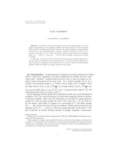The Journal of Symbolic Logic Volume 00, Number 0, XXX 0000 FLAG ALGEBRAS  ALEXANDER A. RAZBOROV