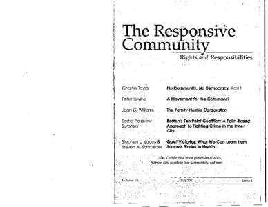 ][he Responsive Community Rights and Responsibilities  No