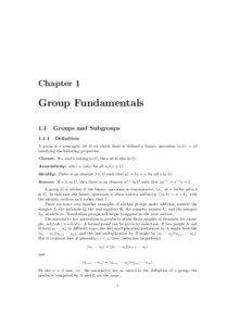 Chapter 1  Group Fundamentals