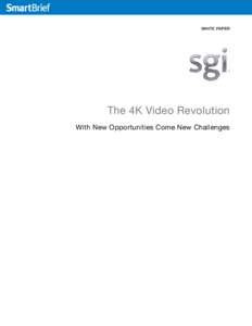 White Paper  The 4K Video Revolution With New Opportunities Come New Challenges  W H I T E PA P E R