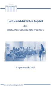 Hochschuldidaktisches Angebot  Foto: Thomas Hartmann des Hochschulevaluierungsverbundes