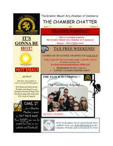 The Greater Mount Airy Chamber of Commerce  THE CHAMBER CHATTER Issue 7  July