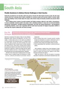 Region-Specific Activities and Initiatives  South Asia Flexible Assistance to Address Diverse Challenges in Each Country South Asia encompasses not only India, which has grown to become the third largest economy in Asia,