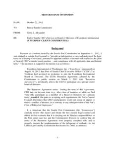 MEMORANDUM OF OPINION  DATE: October 22, 2012