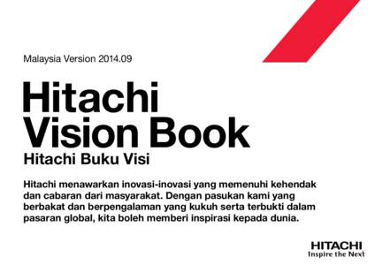 Malaysia VersionHitachi Vision Book Hitachi Buku Visi